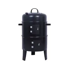 TEZZIO - Asador a Carbón Ahumador Tipo Barril