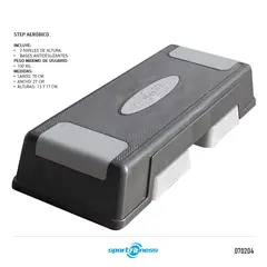 SPORT FITNESS - Step Aeróbico - (2 Niveles) Sportfitness