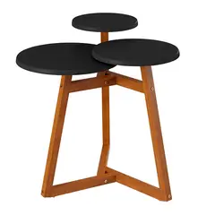 MUEBLES 2020 - Mesa Auxiliar Buk Negro Almendra