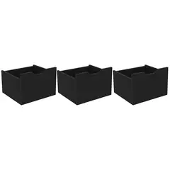 MUEBLES 2020 - Kit 3 cajones organizador Santos Negro
