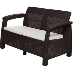 PLASTICOS MQ - Sofa Para Exterior 2 Puestos Tipo Ratan Marca Mq