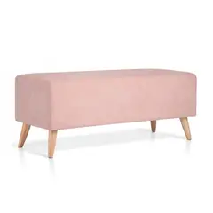 BANZAY - Puff Banco Otomano Liso - Rosa