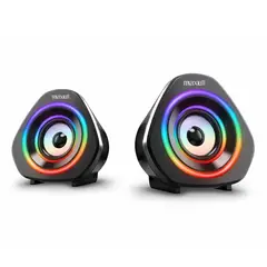 MAXELL - Parlante Gamer Usb Conexión Usb 35mm Negro Luz Rgb