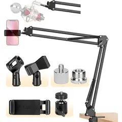 GENERICO - Paral Brazo Soporte para Micrófono Suspensión Ajustable Home Studio