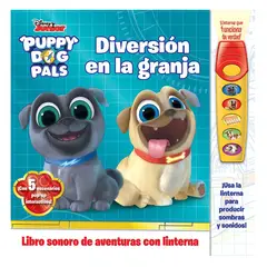 JUGANDO Y EDUCANDO - Libro En La Granja Con Puppy Dog Pals Linterna Mágica Niños