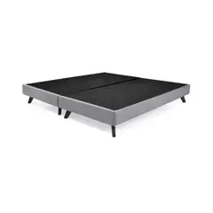 GENERICO - Base Cama Santorini King Plata (200 x 200 x 26 cm)