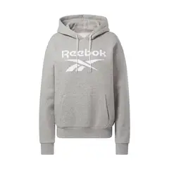 REEBOK - Buzo con capucha Reebook mujer gris fleece.