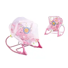 GENERICO - Silla Mecedora Vibradora Musical para Bebe 3 en 1 Mosquitero