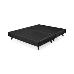 GENERICO - Base Cama Santorini Queen Negro (190 x 160 x 26 cm)