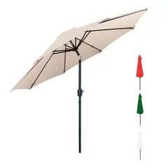 JARDIMEX - JARDINMEX - Sombrilla Parasol Para Jardin Quitasol Lateral De Aluminio Beige 2.7 Metros