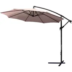 JARDIMEX - Parasol Sombrilla Quitasol lateral 3 metros base beige Sombrilla-