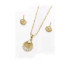VERAMOREST - Set Collar Y Aretes Dorados Luz