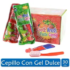 ADRO - Caramelo en forma de cepillo de dientes con gel dulce x30uds