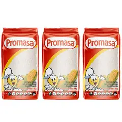 PROMASA - Mezcla de harina blanca precocida 1kg x3 uds