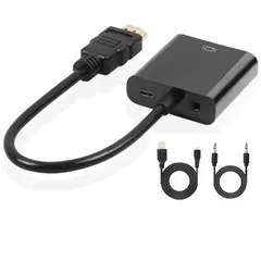 GENERICO - Adaptador de hdmi a vga audio alimentacion micro-usb