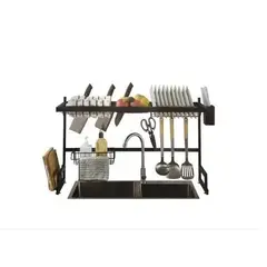 AMERICO SHOP - Escurridor de Platos Cocina 2 Niveles Acero Inoxidable