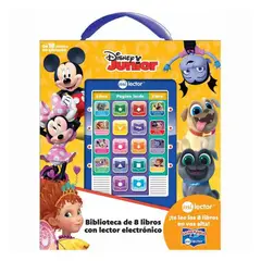 JUGANDO Y EDUCANDO - Biblioteca 8 Mini Libros Con Lector Electrónico Disney Junior