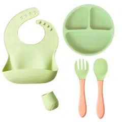 ENFANTASY - Set Vajilla Silicona Sin Bpa Kit Alimentación Complementaria