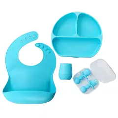 ENFANTASY - Set Vajilla Silicona Sin Bpa Kit Alimentación Complementaria