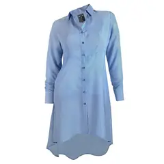 SON DOS - Blusón cola de pato en algodón con textura.