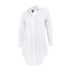 SON DOS - Blusón blanco también en tallas grandes manga larga mujer