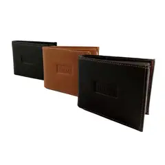 GENERICO - Pack x 3 Billeteras en cuero para hombre Surtidas_.
