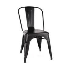 GENERICO - Silla Tolix De Restaurante Color Negro