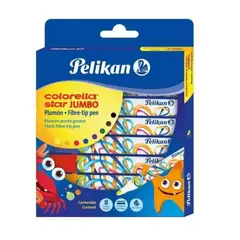 PELIKAN - Plumones Colorella Star Jumbo X 8 Unidades