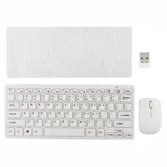 GENERICO - Combo Mini Teclado Mouse Inalambrico Protector Silicona K03