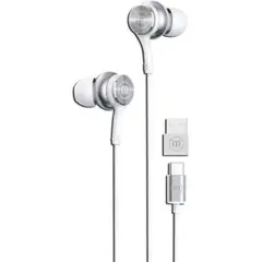 MAXELL - AUDIFO EB-XC1 TIPO-C C/ADAPTADOR USB IN EAR WHITE