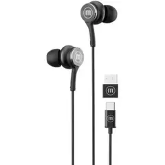MAXELL - AUDIFO EB-XC1 TIPO-C C/ADAPTADOR USB IN EAR BLACK