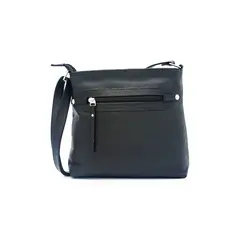 MACOLY - Bolso Manos Libres 1010 Cuero Negro liso