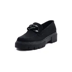 BALLERINA - Mocasines Negros Con Cadena Ballerinas Laura