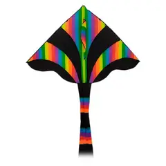 GENERICO - Cometa Multicolor Negra Grande 200x89cm Juego Aire