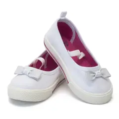 PUNKY KIDS - Baleta para niña blanco lurex