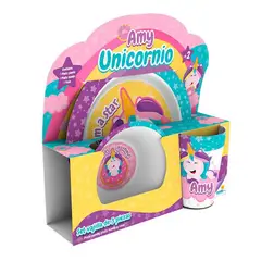 RONDA - SET DE MELAMINA 3 PZAS UNICORNIO SURTIDO - - Multicolor