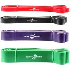 SPORT FITNESS - Kit 4 pzs banda poder elástica sportfitness tonificacion gym