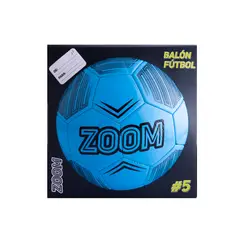 ZOOM SPORT - Balon de Futbol Entrenamiento N-5 NegroAzul ZOOM SPORTS
