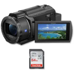 SONY - Fdr-ax43 4k ultra hd vídeocámara memoria de 64gb - negra