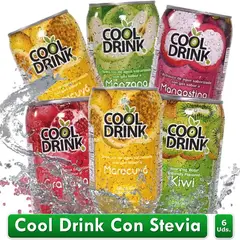 COOL DRINK - Agua saborizada con gas surtida x 6 unidades
