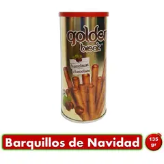 GOLDEN CUP - Barquillos navideños en lata golden break chocolate 135gr