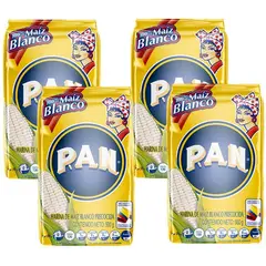 PAN - Harina de maíz harina blanca 500g x4 uds