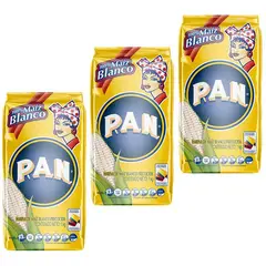 PAN - Harina de maíz harina blanca 1kg x3 uds