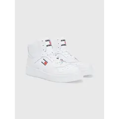 TOMMY HILFIGER - Tenis De Baloncesto Altas Color Block Hombre Blanco