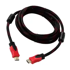 TECNOHOGAR JS - Cable Hdmi 5 Metros Enmallado Punta Dorada Reforzado Filtro