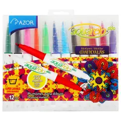 AZOR - Marcador Aquarelo Duo x12 MANDALA AZOR.