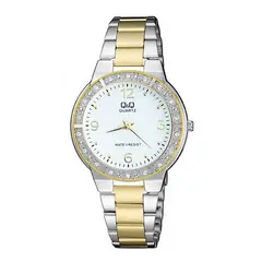 Q&Q - Reloj Qyq Acero Inoxidable Dama Diamond Bicolor + estuche_.