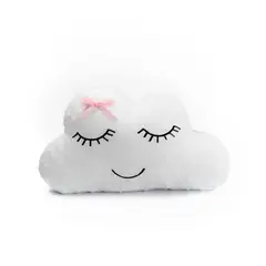 MOIS BABY - Cojin decorativo personalizado con carita bordada y lazo