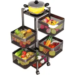 ONE PIXEL - Organizador Estante Frutas Y Verduras Cuadrado 5 Niveles