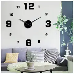 ONE PIXEL - Reloj De Pared 3D Color Negro Decorar Analogico
